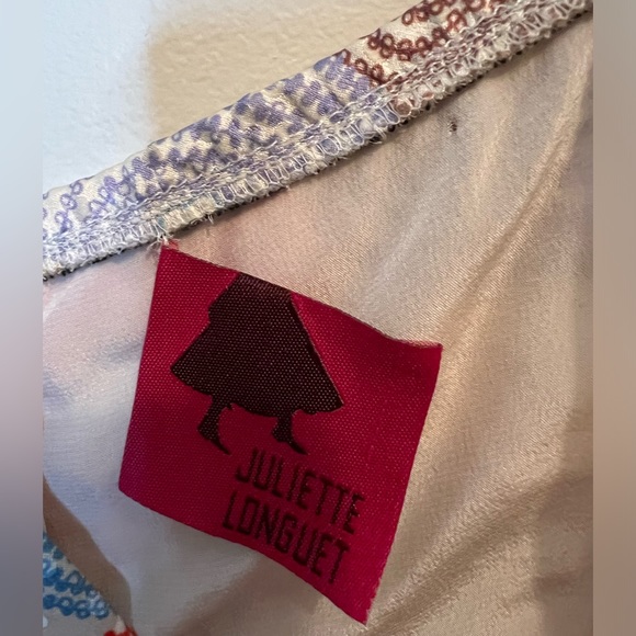 100% Silk Juliette Longuet Dress Size 2 Y2K Colorful Mini Dress - Picture 6 of 6